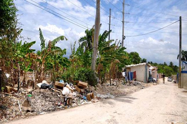 Basurero de mercado improvisado afea zona turística