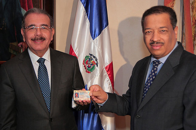 Roberto Rosario Márquez, Yokasta Guzmán y Danilo Medina