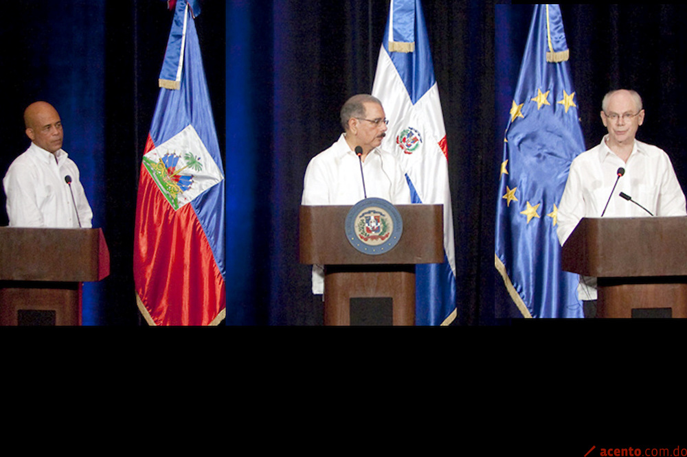 Danilo, Martelly y Rompuy están reunidos a puerta cerrada