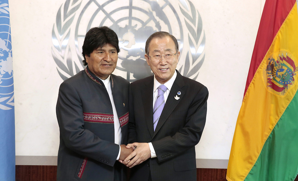 Morales pide a países ricos que asuman liderazgo contra el cambio climático