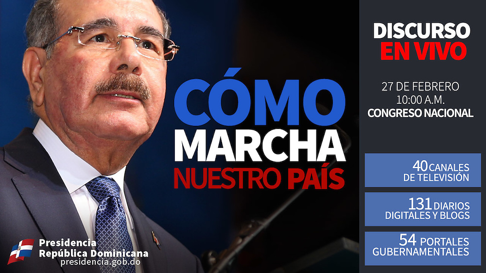Discurso de Danilo será transmitido por más de 200 medios