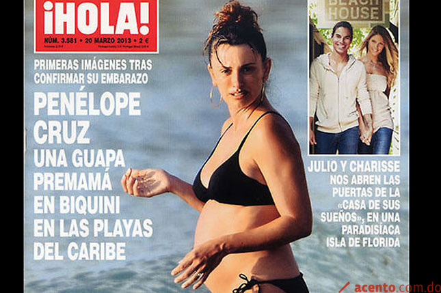 La barriguita de Penélope Cruz, al sol de las Islas Barbados