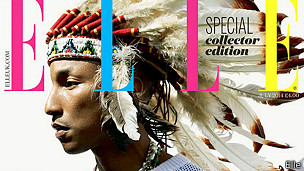 #NotHappy: Pharrell Williams desata controversia por su portada de la revista Elle