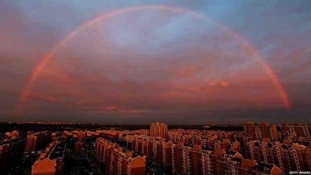 El extraordinario arcoíris que sorprendió a los habitantes de Pekín