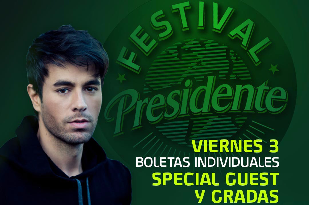 Boletas gradas y Special Guest agotadas al primer día Festival Presidente