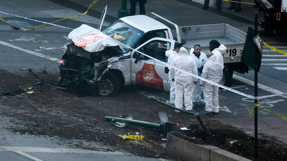 Las primeras imágenes del atropello múltiple en Nueva York