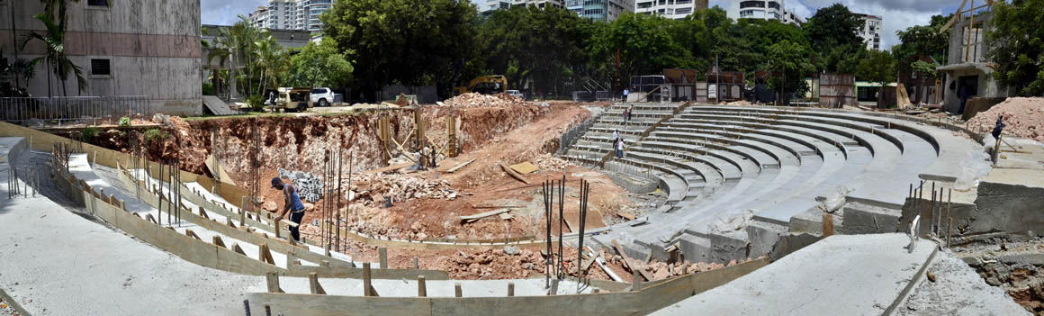Alcaldía DN construye anfiteatro en el parque Iberoamericano