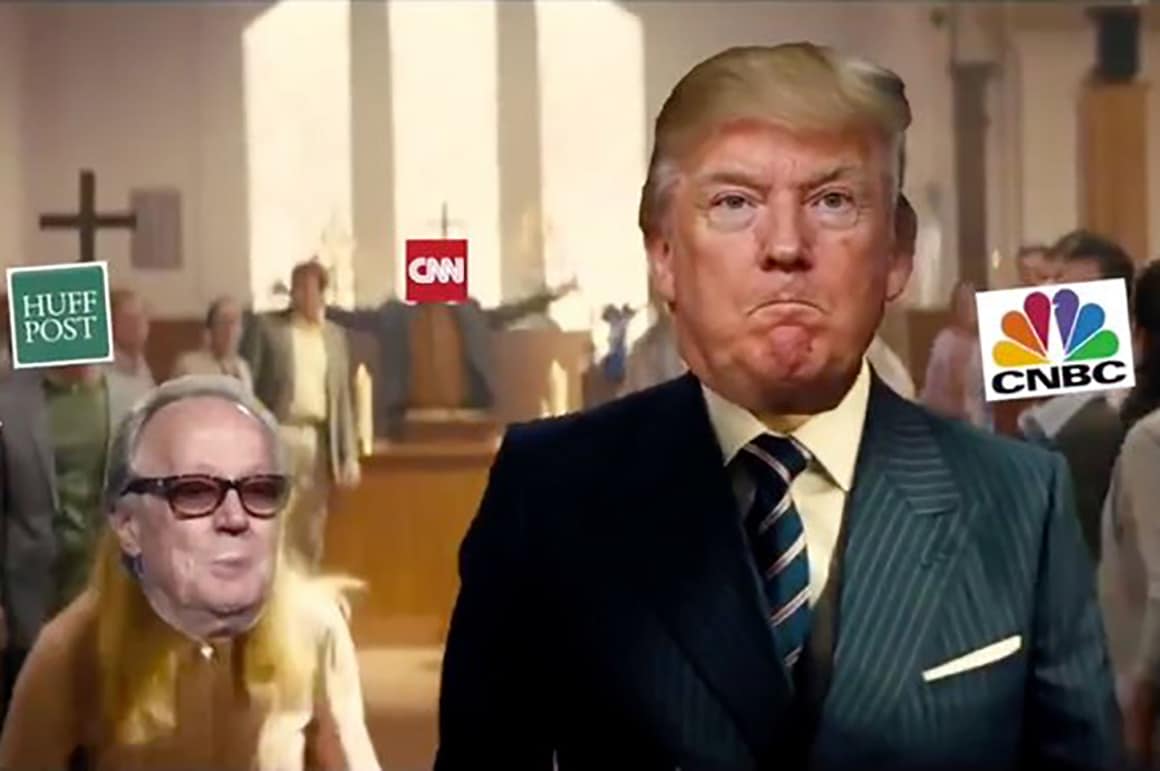 Video de un falso Trump matando a sus oponentes se cuela en su campaña