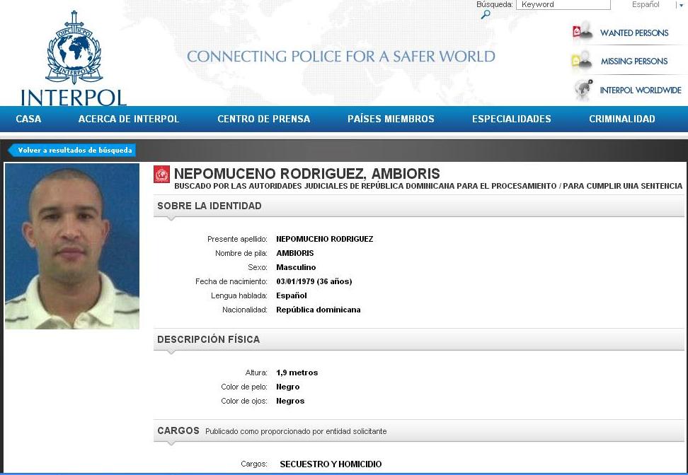 La alerta que emitió la Interpol sobre presunto asesino de Paola Languasco