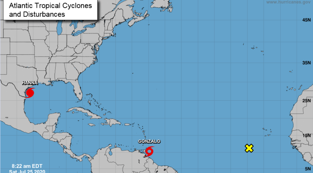 Hanna avanza como huracán a Texas y tormenta Gonzalo está rumbo a Trinidad