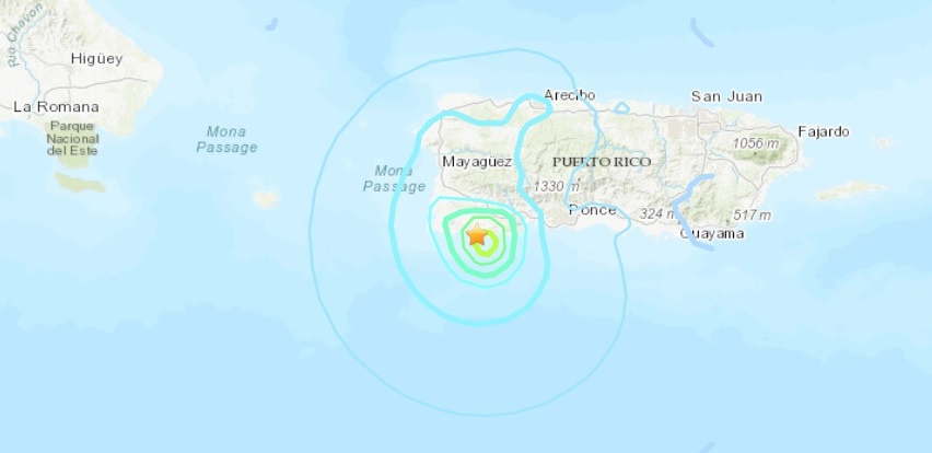 Sismo de magnitud 5.1 sacude sur de Puerto Rico