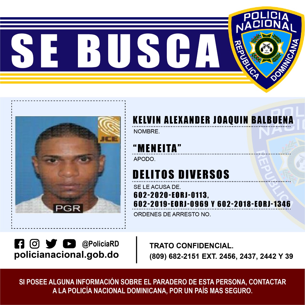 Policía Nacional identifica y persigue presunto responsable de muerte de oficial en Nagua