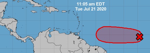 Sube a 80% posibilidad de una “depresión tropical” en el Caribe