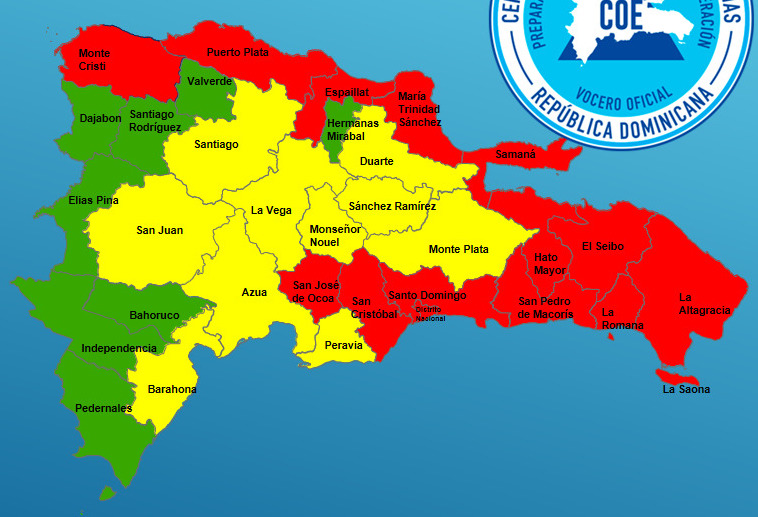 Tormenta Laura: COE aumenta a 14 las provincias en alerta roja