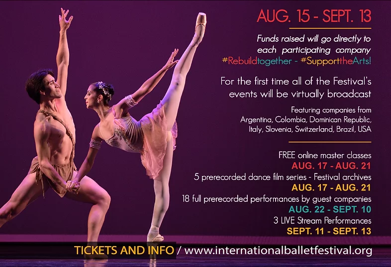 El Festival Internacional de Ballet de Miami se realizará de manera virtual
