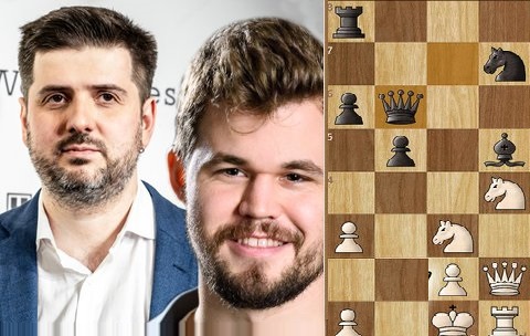 Carlsen vuelve a barrer a Svidler y Giri fuerza desempate con Nepo