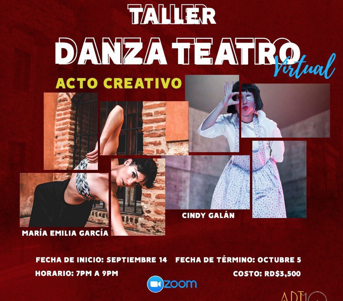Artistas dominicanas invitan a Acto Creativo, taller online de danza teatro