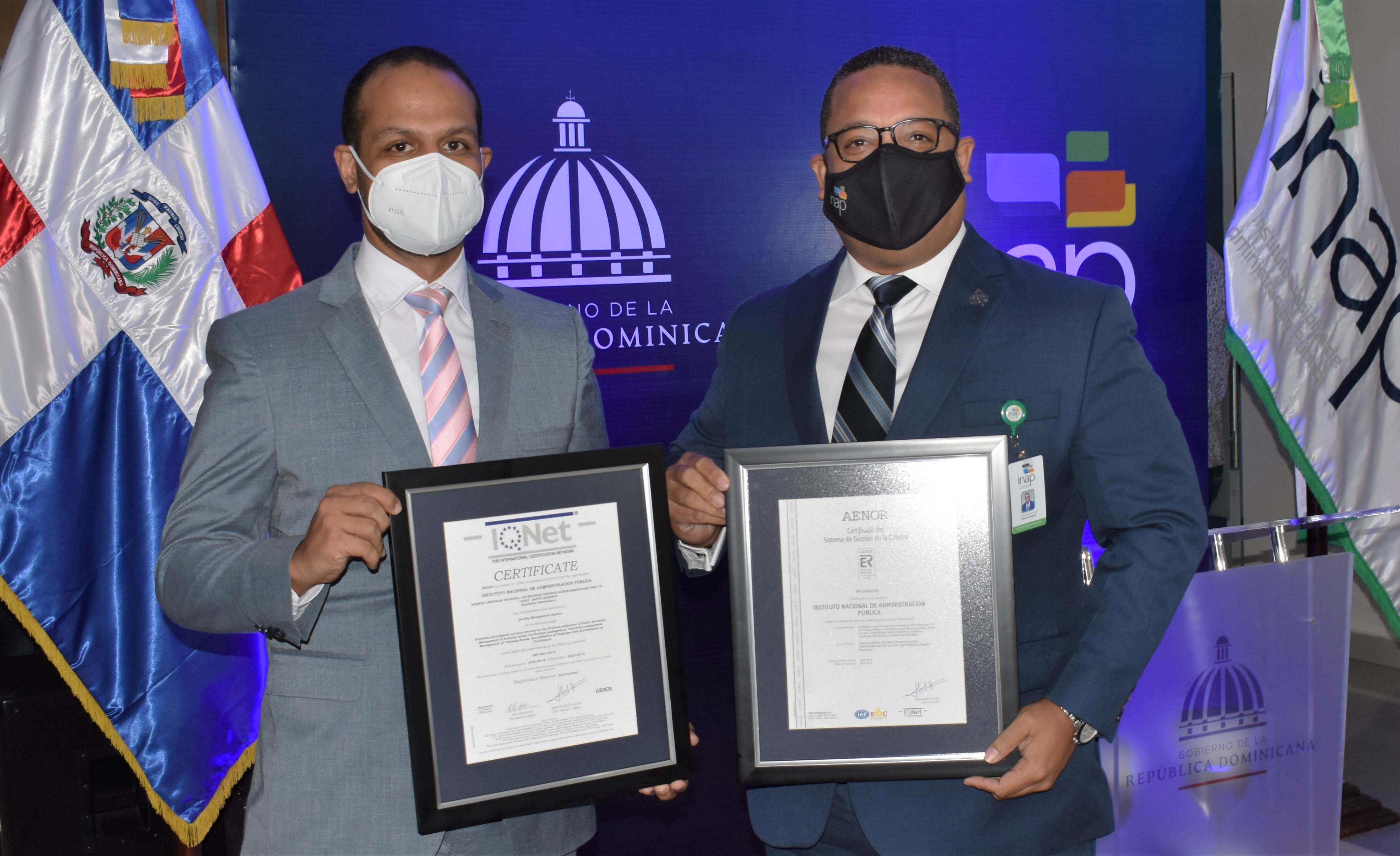 El INAP recibe certificación ISO 9001-2015