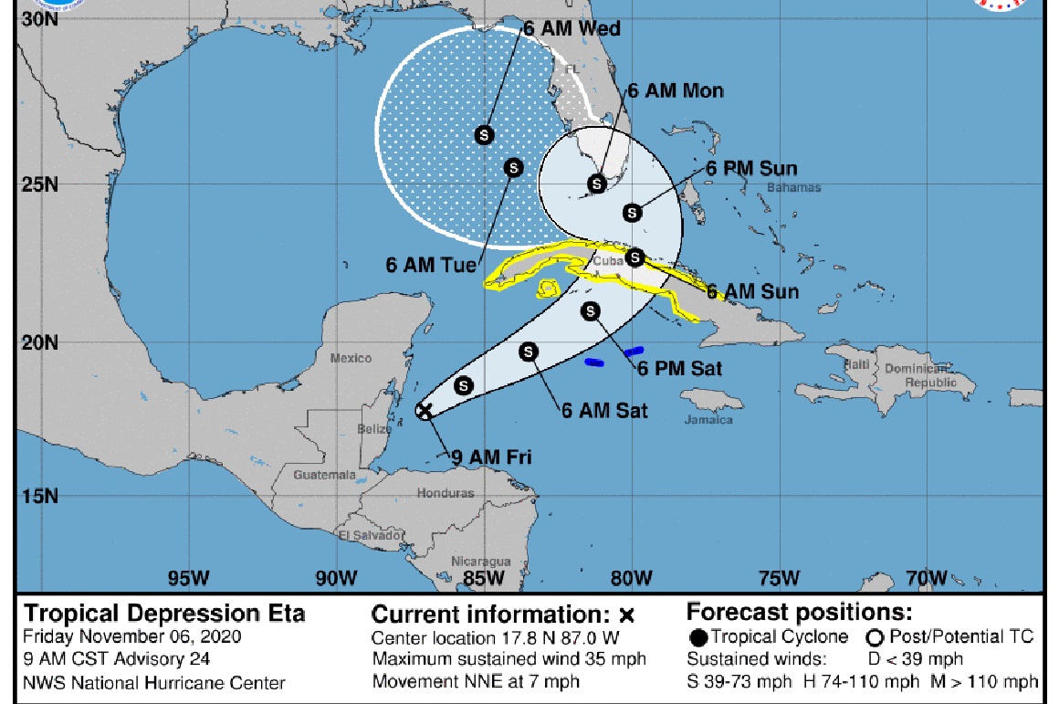 Cuba activa su protocolo para huracanes por proximidad de tormenta Eta