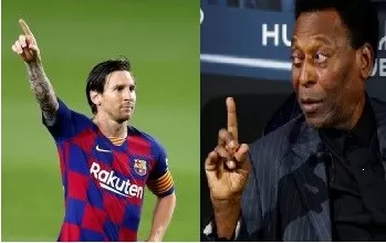 Messi iguala a Pelé, quien dice que lo admira mucho
