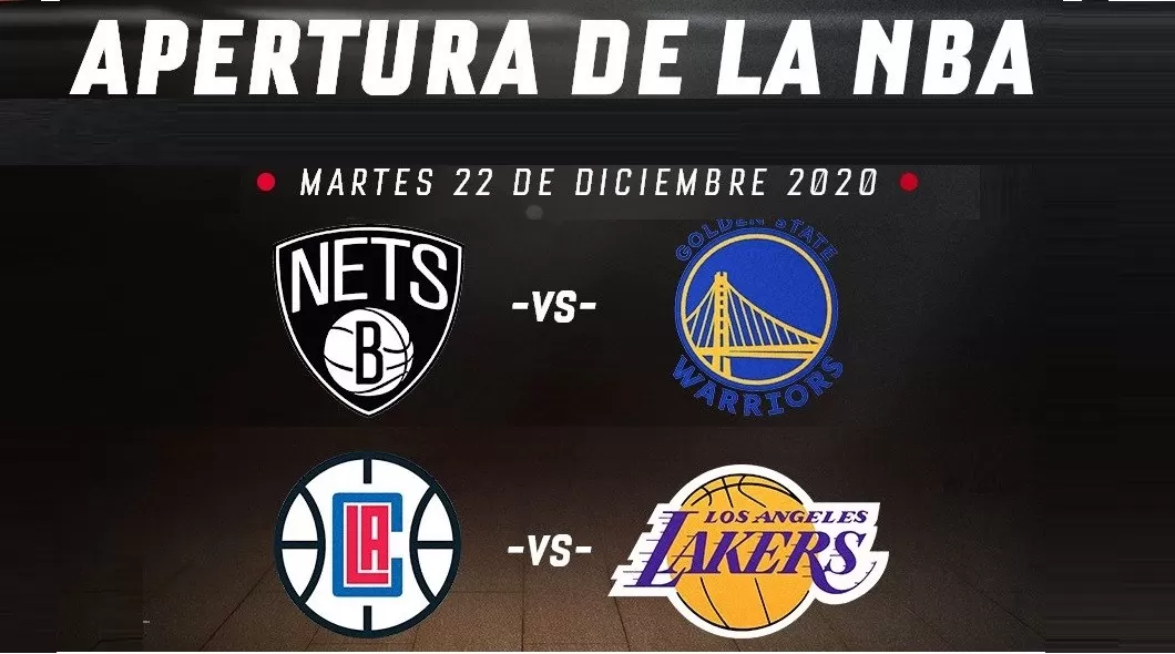 Nets-Warriors y Clippers-Lakers, primeros partidos 2020-21