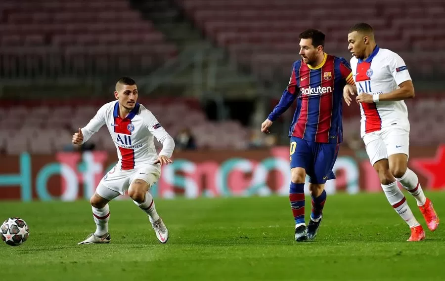 Francés Mbappé reina en el jardín barcelonés de Messi