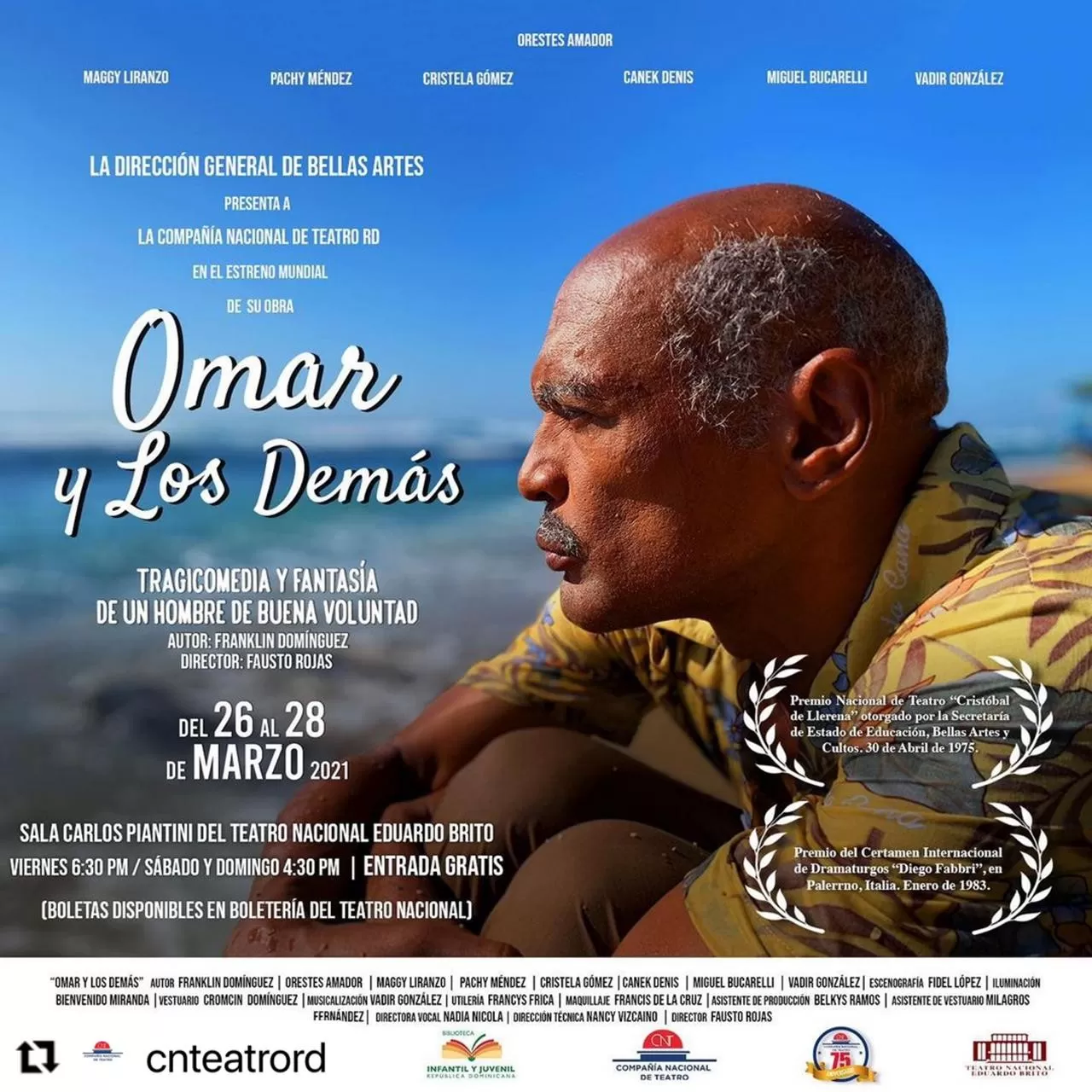 Omar y los demás, obra teatral de Franklin Domínguez, en el Teatro Nacional