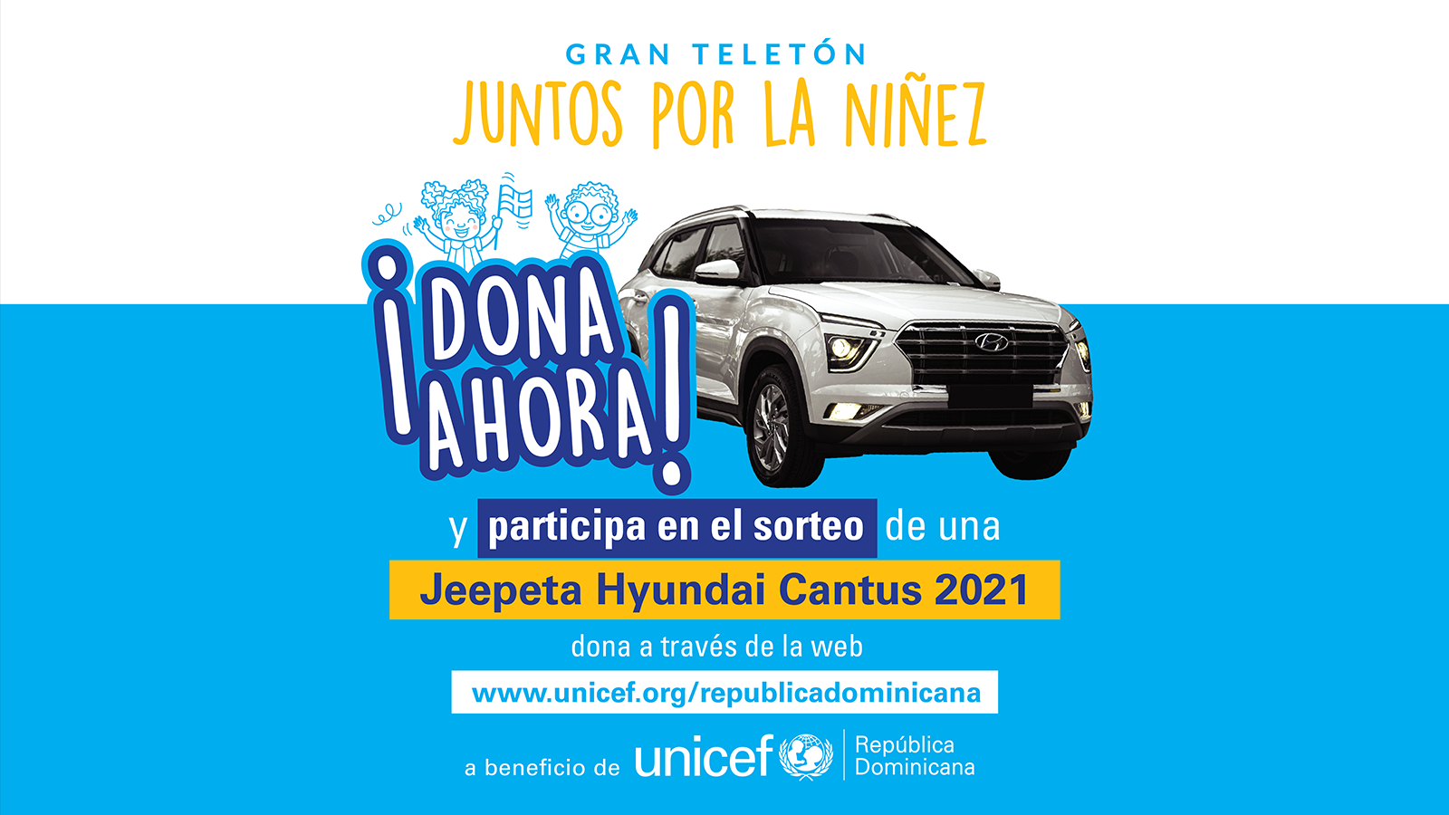 “Juntos por la Niñez”, el teletón de UNICEF en la República Dominicana