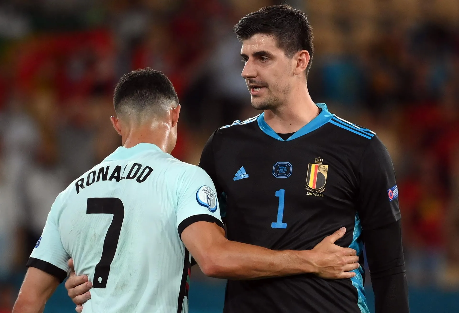 Cristiano Ronaldo a Courtois: 