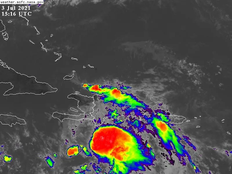 Elsa se debilita y se acerca a República Dominicana como tormenta tropical
