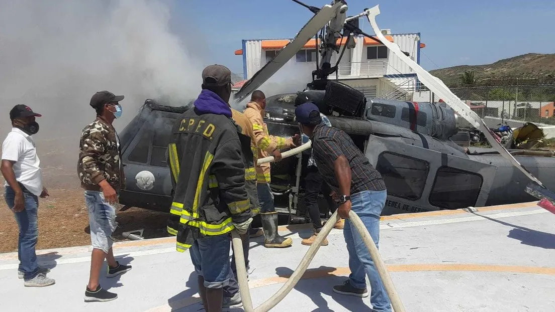 Se precipita helicóptero de la Fuerza Aérea en Jimaní