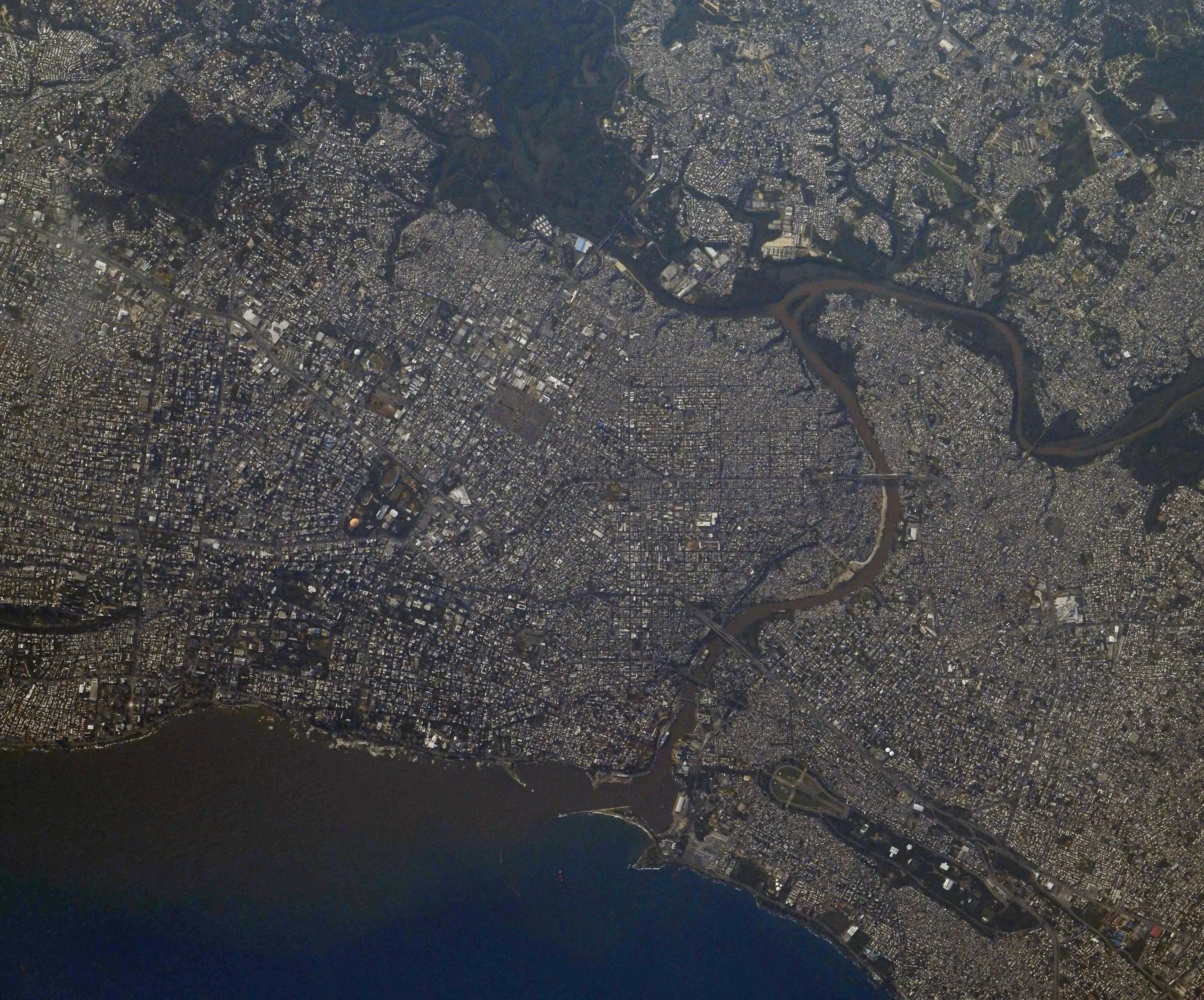 Santo Domingo vista desde el espacio, gracias al astronauta Oleg Novitskiy