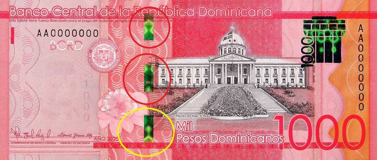 Billetes de 1,000 pesos con más medidas de seguridad