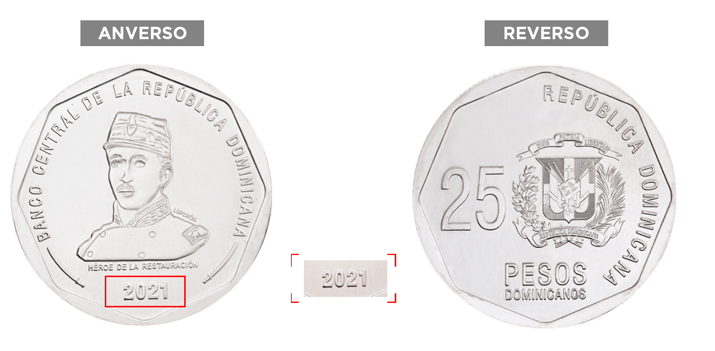 A partir de mañana circulará moneda de 25 pesos año 2021