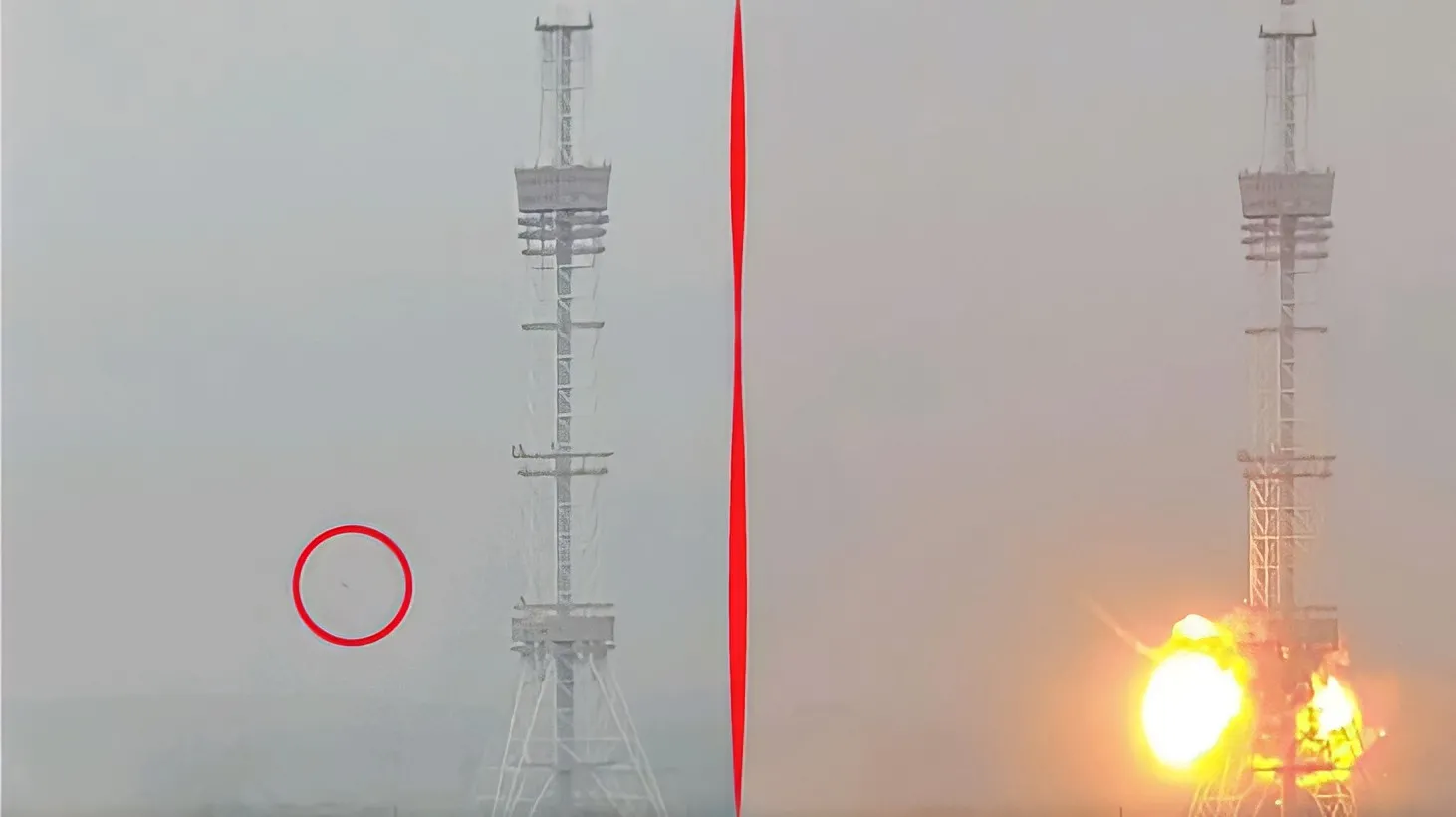 VIDEO: Momento en el que misil ruso impacta torre de televisión de Kiev