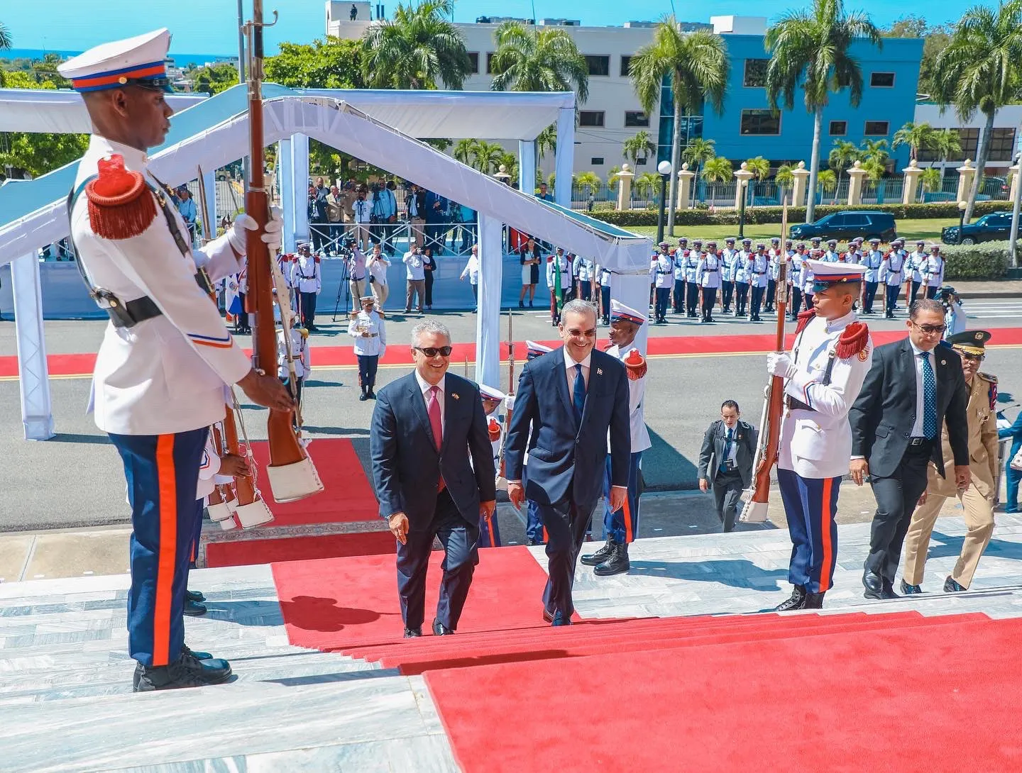 Abinader recibe en Palacio Nacional a Iván Duque, presidente de Colombia
