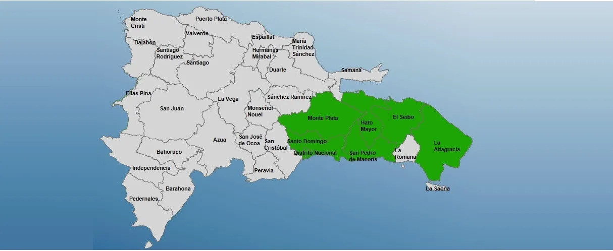 Sábado lluvioso: Distrito Nacional y seis provincias en alerta verde