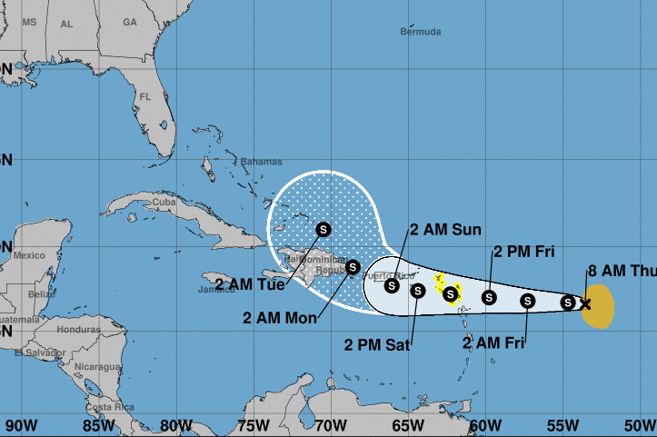 Fiona, séptima tormenta en el Atlántico, va camino de las Antillas Menores
