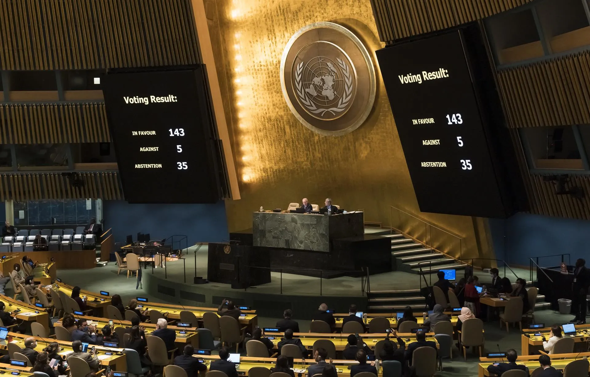 La ONU condena con mayoría contundente las anexiones rusas en Ucrania