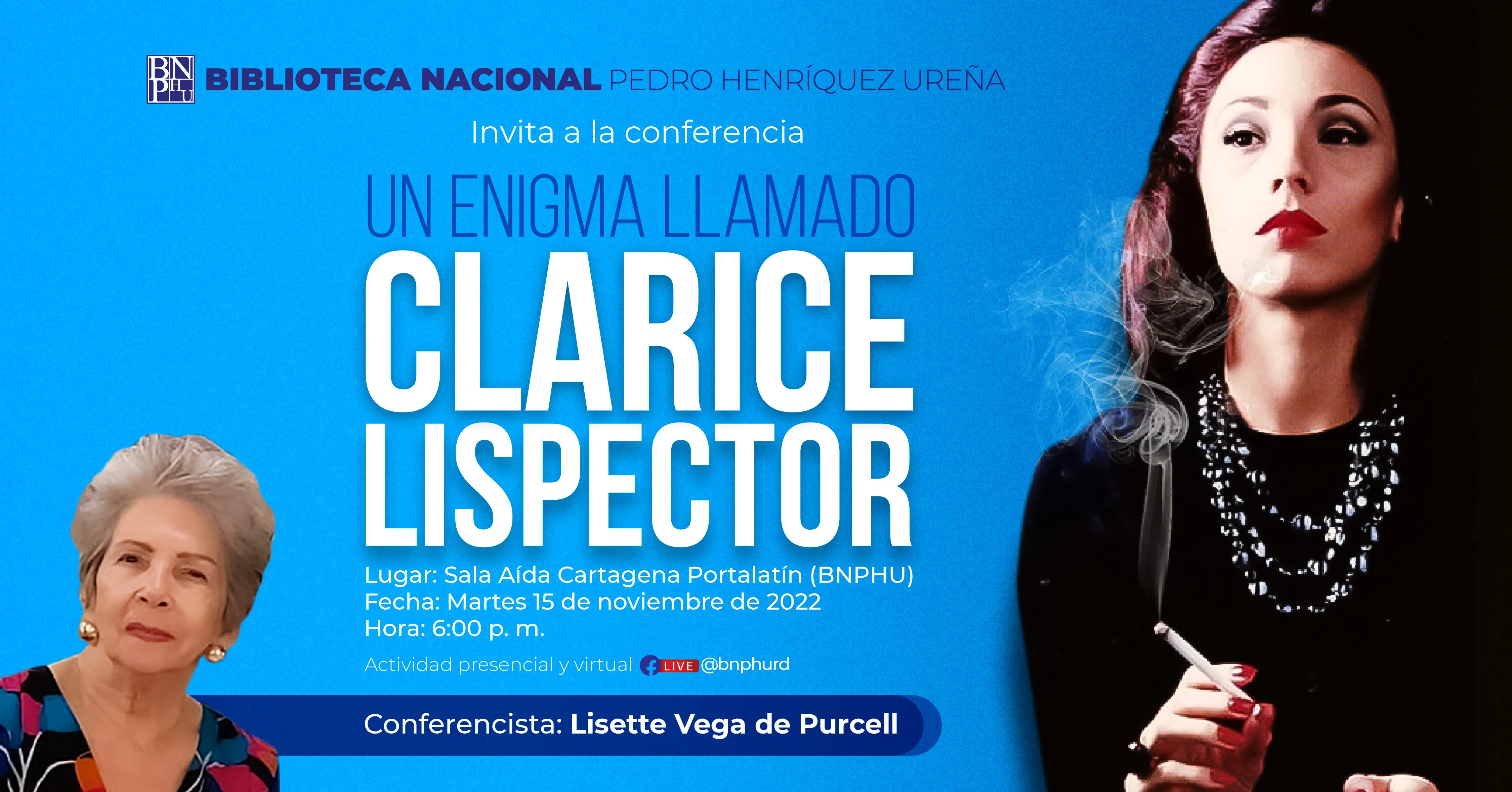 Biblioteca Nacional auspiciará conferencia magistral “Un enigma llamado Clarice Lispector”