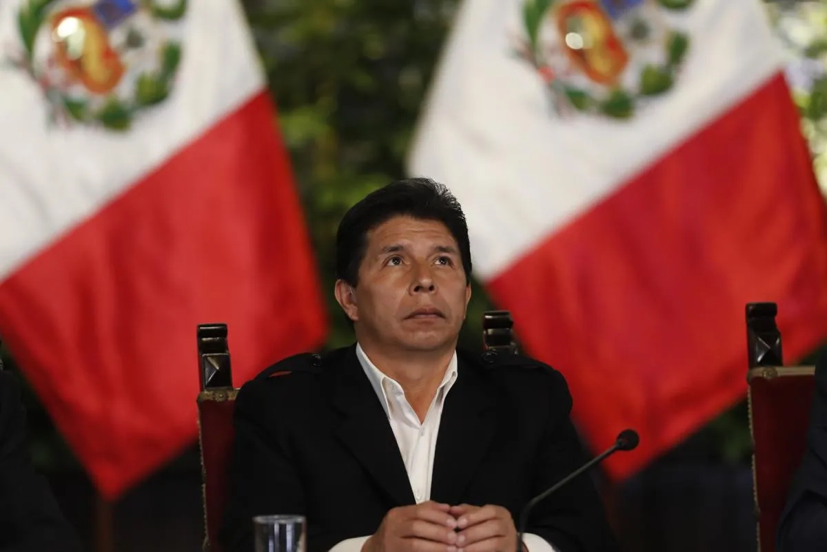Justicia peruana aprueba formalización de investigación fiscal a Castillo