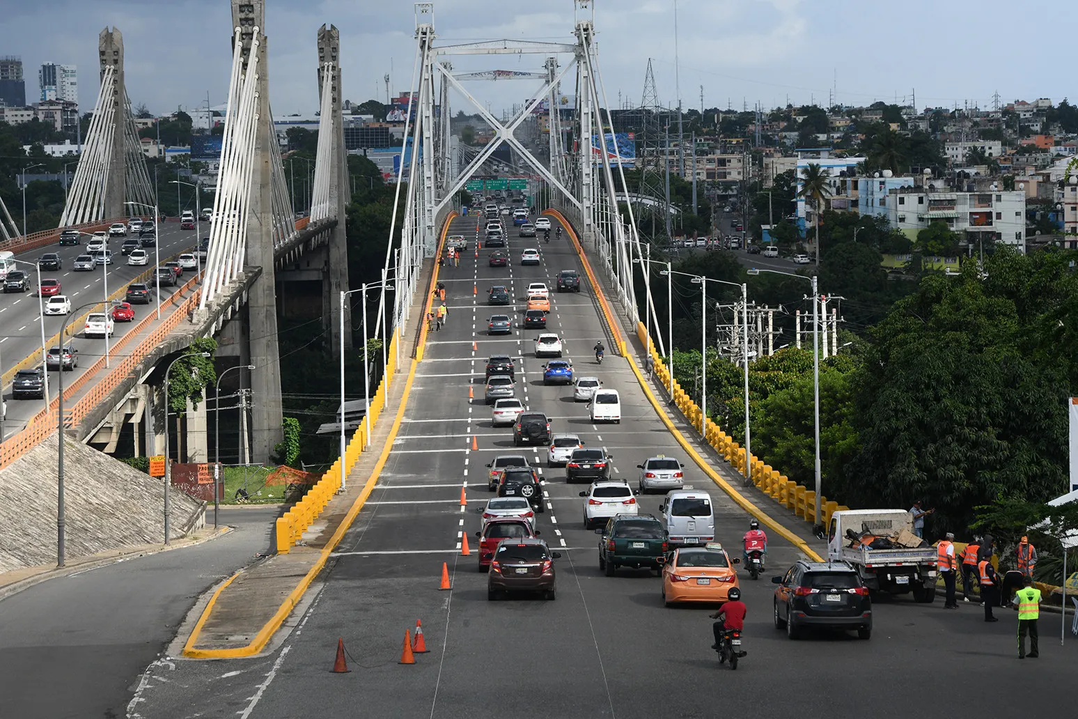 El puente Juan Pablo Duarte quedó nuevamente habilitado