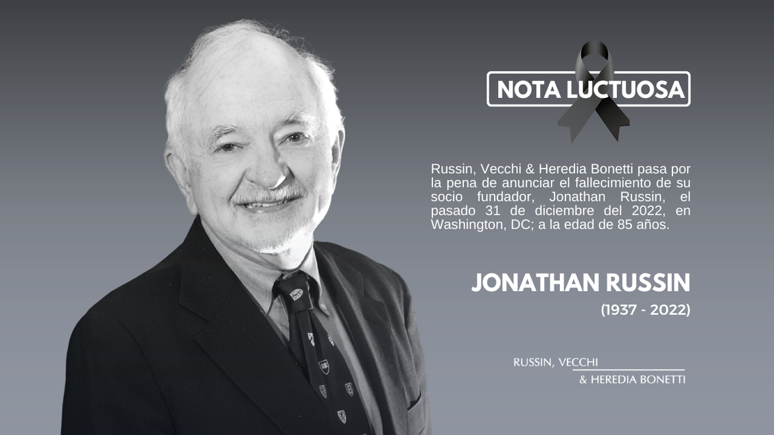 Murió el destacado abogado Jonathan Russin, de la firma Russin, Vecchi & Heredia Bonetti