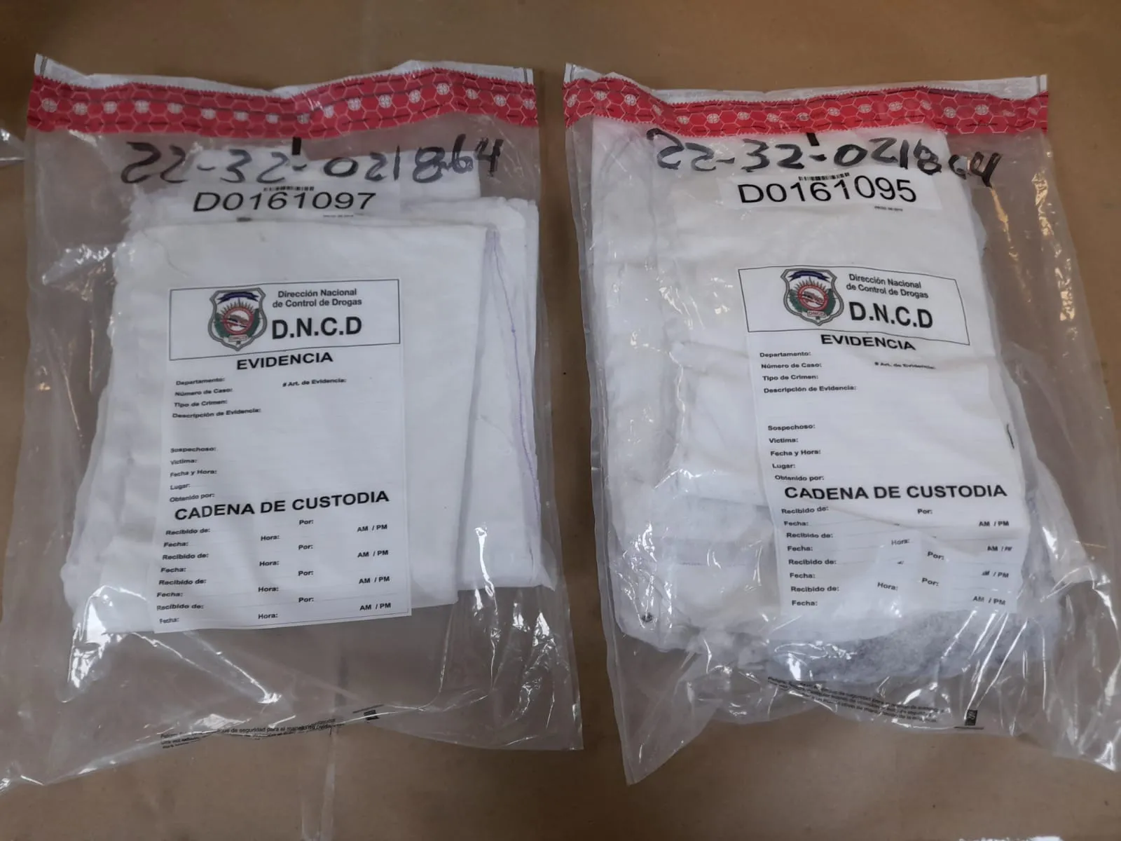 Autoridades hallan 21 láminas de cocaína camufladas