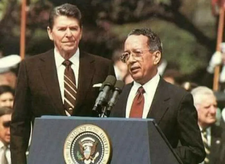 La primera y única visita de Estado a Washington y la poblada de abril de 1984