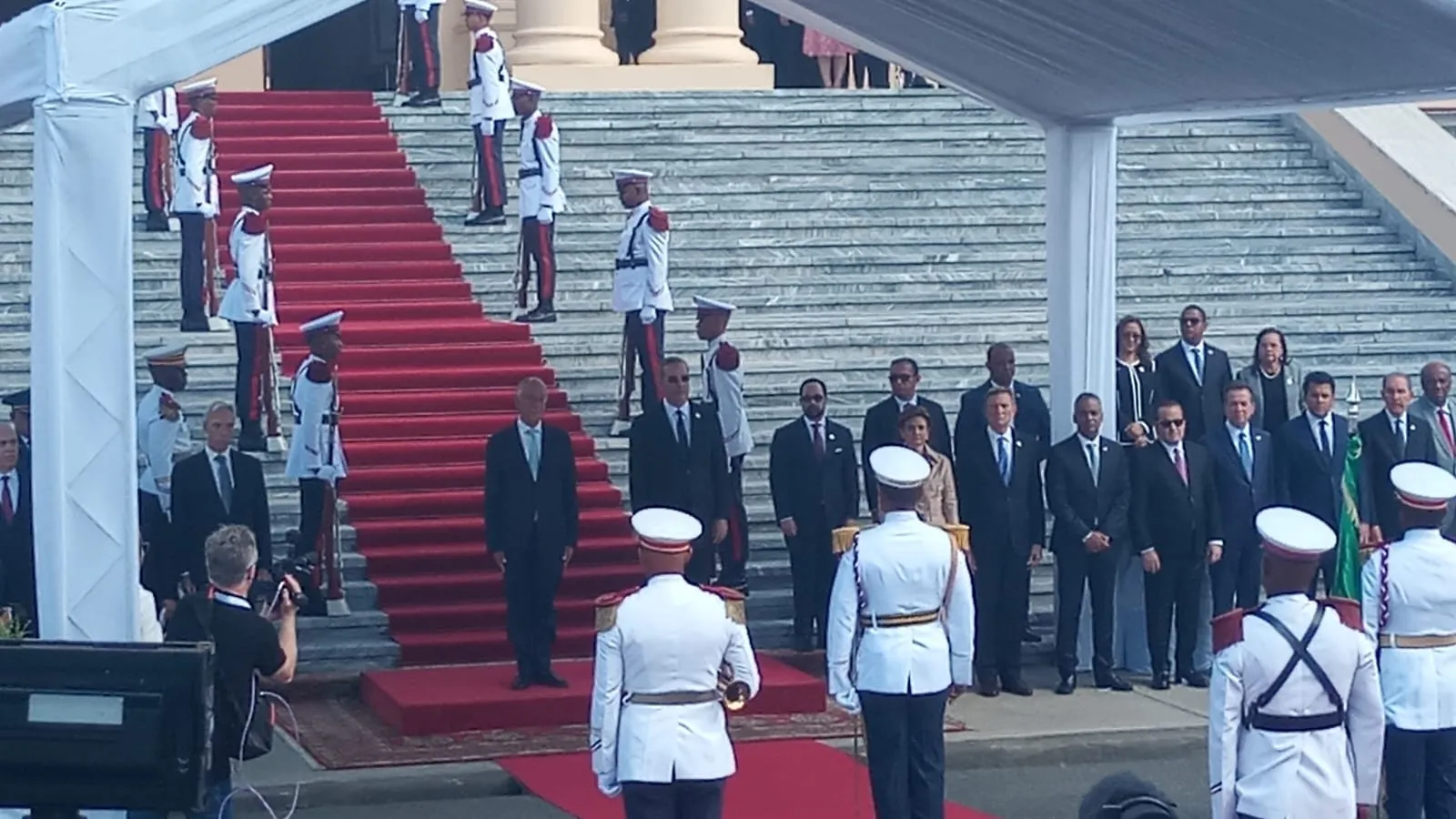 Abinader recibe al presidente portugués Marcelo Rebelo en Palacio Nacional