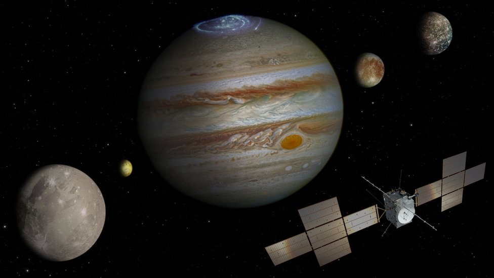 Juice: 4 datos de la ambiciosa misión que va en busca de vida en las heladas lunas de Júpiter