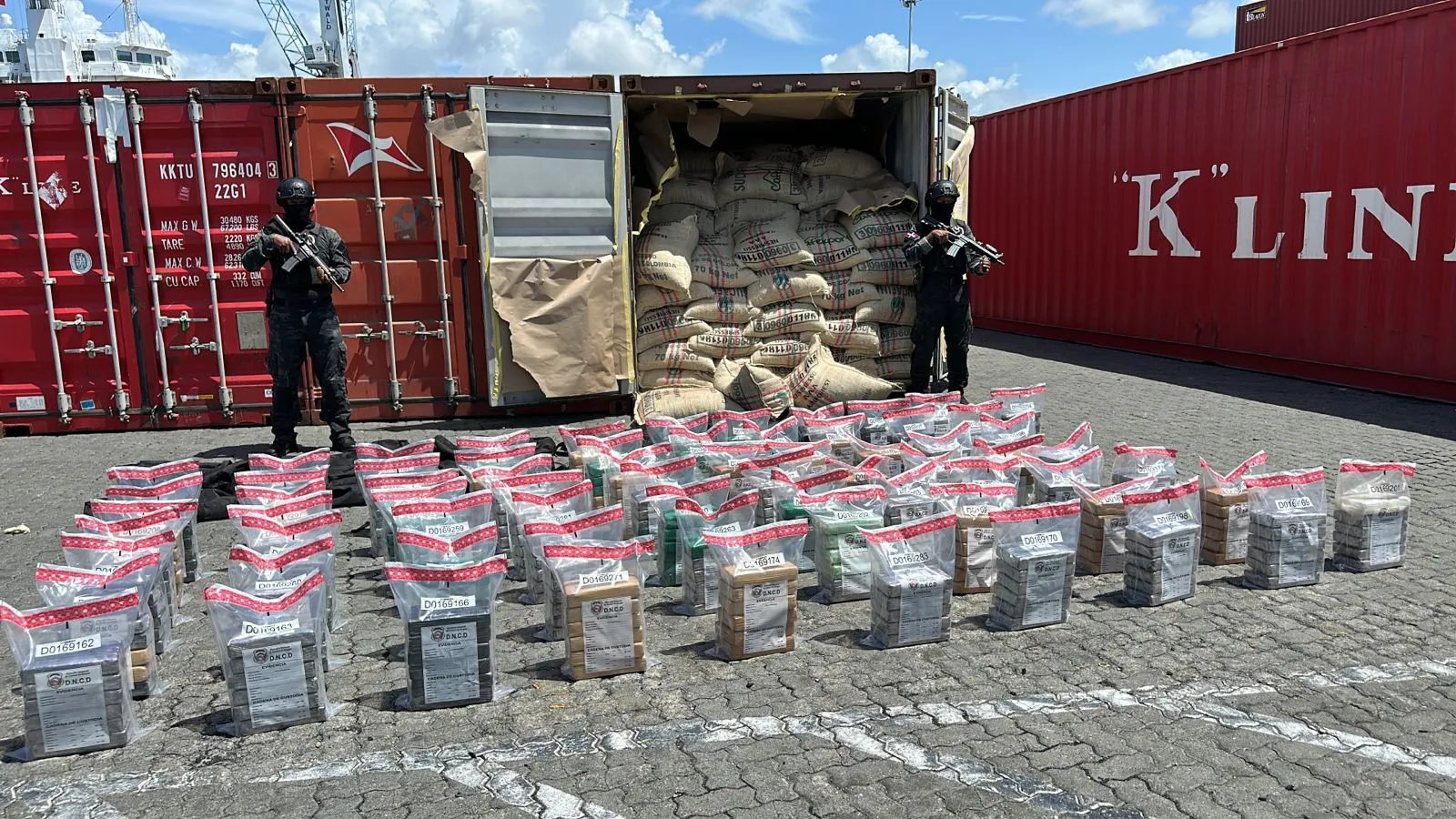 Confiscan 419 paquetes de cocaína en Puerto Caucedo procedente de Colombia