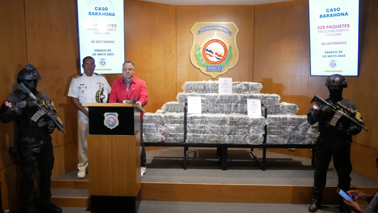 Autoridades ocupan 325 paquetes de cocaína y apresan a dos en Barahona