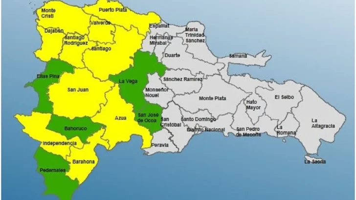 El COE mantiene 10 provincias bajo la alerta amarilla y 5 en verde
